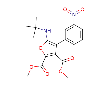 Molecular Structure of 749886-57-5 (2,3-Furandicarboxylic  acid,  5-[(1,1-dimethylethyl)amino]-4-(3-nitrophenyl)-,  dimethyl  ester  (9CI))