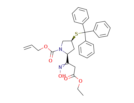 (2S,4S)-2-[(1-hydroxyimino-2-ethoxycarbonyl)ethyl]-4-tritylthio-1-(allyloxycarbonyl)pyrrolidine