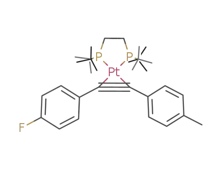 (bis(di-t-butylphosphino)ethane)Pt(η2-(p-fluorophenyl-p-tolyl)acetylene)