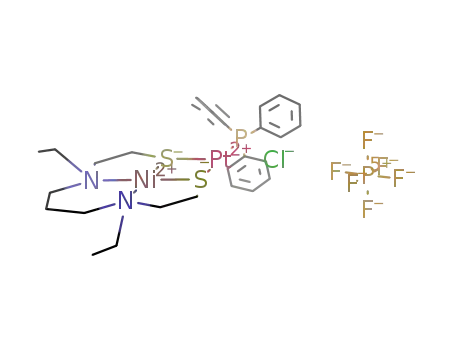 [Ni(N,N'-diethyl-3,7-diazanonane-1,9-dithiolate)Pt(PPh<sub>3</sub>)Cl][PF<sub>6</sub>]