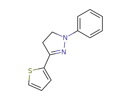 Molecular Structure of 91803-19-9 (1-phenyl-3-(thiophen-2-yl)-4,5-dihydropyrazole)
