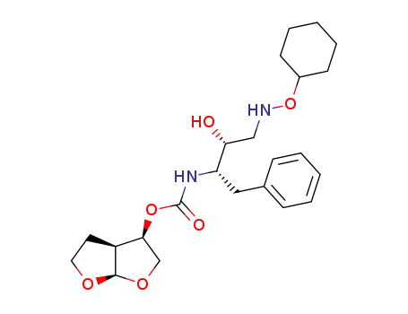 ((1S,2R)-1-Benzyl-3-cyclohexyloxyamino-2-hydroxy-propyl)-carbamic acid (3R,3aS,6aR)-(hexahydro-furo[2,3-b]furan-3-yl) ester