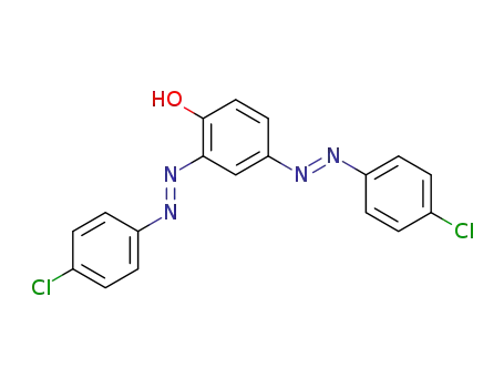 Molecular Structure of 1042658-30-9 (2,2'-(4-(hydroxy)-1,3-phenylene)bis(1-(4-chlorophenyl)diazene))