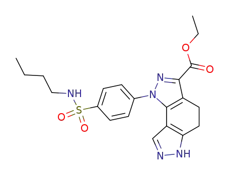 1-(4-butylsulfamoyl-phenyl)-1,4,5,6-tetrahydro-1,2,6,7-tetraaza-<i>as</i>-indacene-3-carboxylic acid ethyl ester