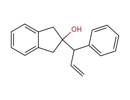Molecular Structure of 851934-06-0 (2-(1-phenyl-allyl)-indan-2-ol)