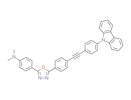 2-(4-N,N-dimethylaminophenyl)-5-{4-[2-(4-(9-carbazole)phenyl)ethynyl]phenyl}-1,3,4-oxadiazole
