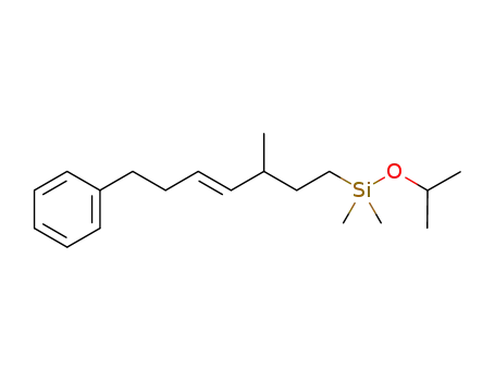 Molecular Structure of 1092770-59-6 ((E)-isopropoxydimethyl(3-methyl-7-phenylhept-4-enyl)silane)