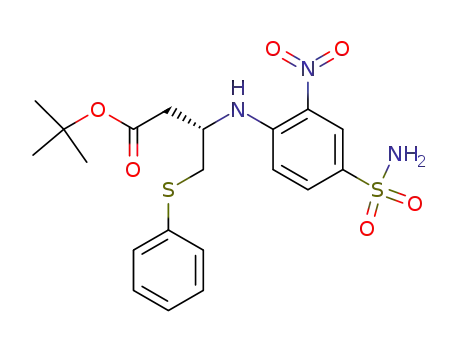 Butanoic acid,
3-[[4-(aminosulfonyl)-2-nitrophenyl]amino]-4-(phenylthio)-,
1,1-dimethylethyl ester, (3S)-