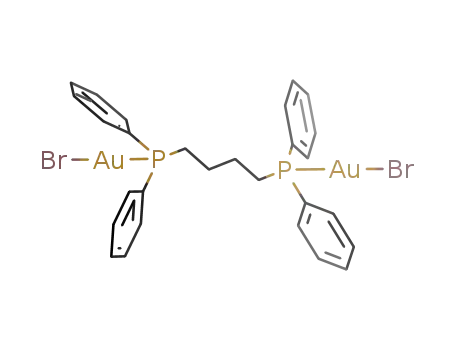 Molecular Structure of 101841-62-7 (μ-{1,2-bis(diphenylphosphino)butane}-dibromodigold(I))
