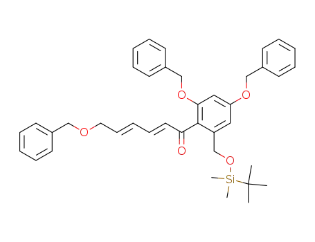 6-benzyloxy-1-[2,4-bis-benzyloxy-6-(tert-butyl-dimethyl-silanyloxymethyl)-phenyl]-hexa-2,4-dien-1-one