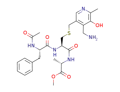 (S)-2-[(R)-2-((S)-2-Acetylamino-3-phenyl-propionylamino)-3-(4-aminomethyl-5-hydroxy-6-methyl-pyridin-3-ylmethylsulfanyl)-propionylamino]-propionic acid methyl ester