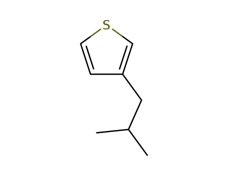 Molecular Structure of 79428-75-4 (Thiophene, 3-(2-methylpropyl)-)