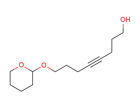 Molecular Structure of 73200-26-7 (8-<(2-Oxacyclohexyl)oxy>oct-4-yn-1-ol)