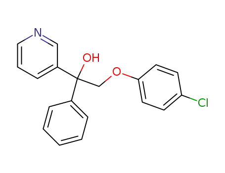 Molecular Structure of 70300-44-6 (2-(4-CHLOROPHENOXY)-1-PHENYL-1-(3-PYRIDINYL)ETHANOL)