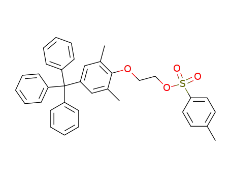 Molecular Structure of 881890-56-8 (2-(2,6-dimethyl-4-tritylphenoxy)ethyl toluene-4-sulfonate)