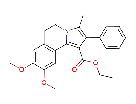Molecular Structure of 79823-24-8 (5,6-Dihydro-8,9-dimethoxy-3-methyl-2-phenylpyrrolo<2,1-a>isochinolin-1-carbonsaeure-ethylester)