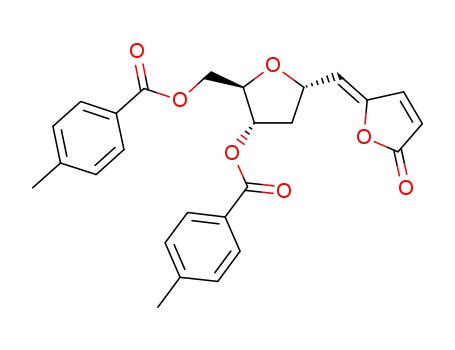 Molecular Structure of 1115184-28-5 ((5Z)-5-{[1α-1,2-dideoxy-3,5-di-O-(4-toluoyl)-D-ribofuranosyl]-1'-methylene}furan-2(5H)-one)