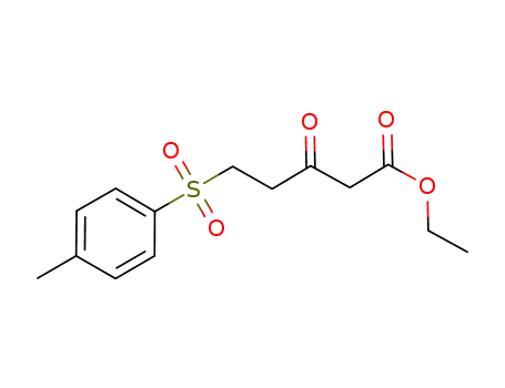Molecular Structure of 1093348-62-9 (5-[(4-Methylphenyl)sulfonyl]-3-oxopentanoic acid ethyl ester)