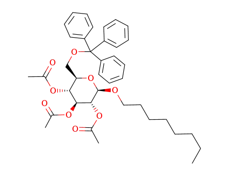 octyl 2,3,4-tri-O-acetyl-6-O-trityl-β-D-glucopyranoside