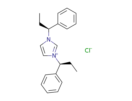 Molecular Structure of 2757082-92-9 (1,3-bis[(S)-1-phenyl-propyl]-3H-imidazol-1-ium chloride)