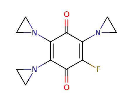 Molecular Structure of 1683-96-1 (2,3,5-tris(aziridin-1-yl)-6-fluorocyclohexa-2,5-diene-1,4-dione)