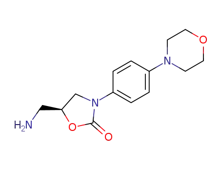 Molecular Structure of 952288-54-9 ((S)-5-AMinoMethyl-3-(4-Morpholinophenyl)-1,3-oxazolidin-2-one)