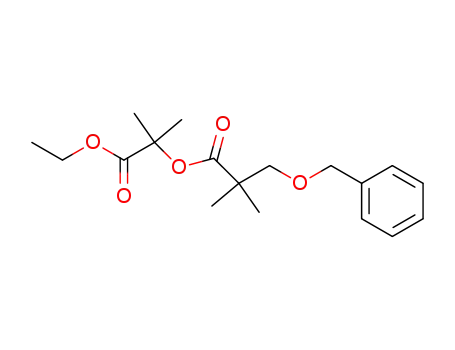 Molecular Structure of 650625-38-0 (Propanoic acid, 2,2-dimethyl-3-(phenylmethoxy)-,
2-ethoxy-1,1-dimethyl-2-oxoethyl ester)