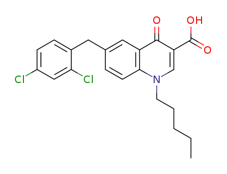 6-(2,4-dichlorobenzyl)-4-oxo-1-pentyl-1,4-dihydroquinoline-3-carboxylic acid
