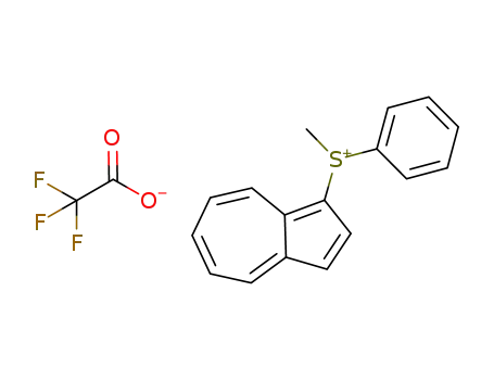 Molecular Structure of 1029874-10-9 ((1-azulenyl)methylphenylsulfonium trifluoroacetate)