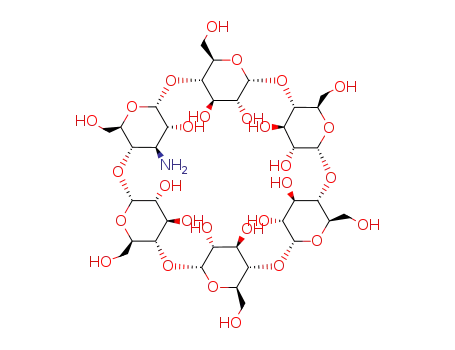 Molecular Structure of 121916-94-7 (3A-Amino-3A-deoxy-(2AS,3AS)-alpha-cyclodextrin Hydrate)