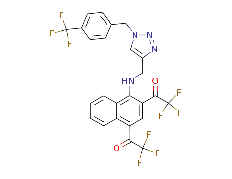 2,2,2-trifluoro-1-(3-(2,2,2-trifluoro-acetyl)-4-{[1-(4-trifluoromethyl-benzyl)-1H-[1,2,3]triazol-4-ylmethyl]-amino}-naphthalen-1-yl)-ethanone