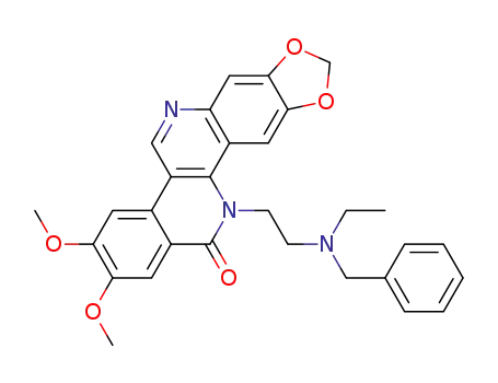 12-[2-(benzyl-ethyl-amino)-ethyl]-2,3-dimethoxy-12<i>H</i>-8,10-dioxa-6,12-diaza-cyclopenta[<i>b</i>]chrysen-13-one
