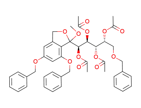 (1R,2S,3S,4R)-1-(5,7-bis(benzyloxy)-1,3-dihydro-1-methoxyisobenzofuran-1-yl)-5-(benzyloxy)pentane-1,2,3,4-tetraacetate