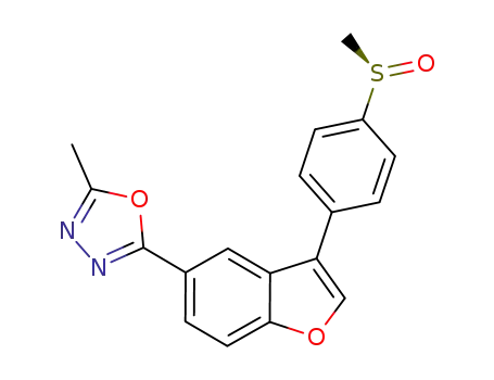 2-methyl-5-{3-[4-(methylsulfinyl)phenyl]-1-benzofuran-5-yl}-1,3,4-oxadiazole