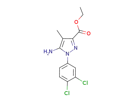 Molecular Structure of 1015765-47-5 (ethyl 5-amino-1-(3,4-dichlorophenyl)-4-methyl-1H-pyrazole-3-carboxylate)