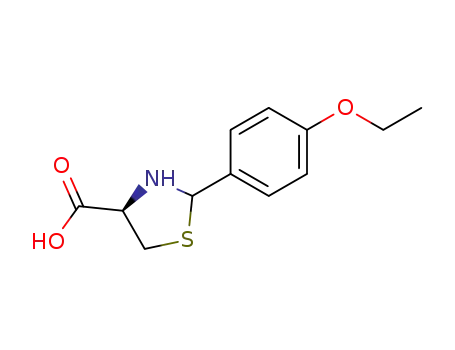 Molecular Structure of 342412-29-7 (2-(4-ETHOXY-PHENYL)-THIAZOLIDINE-4-CARBOXYLIC ACID)