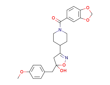 3-[1-(1,3-benzodioxol-5-ylcarbonyl)piperidin-4-yl]-5-(4-methoxybenzyl)-4,5-dihydroisoxazol-5-ol