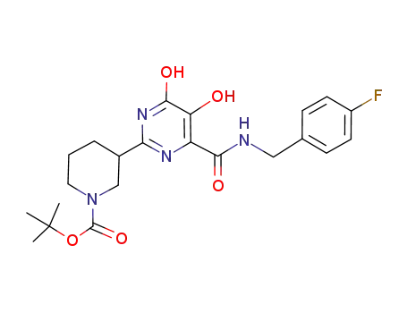 tert-butyl 3-(4-{[(4-fluorobenzyl)amino]carbonyl}-5,6-dihydroxypyrimidin-2-yl)piperidine-1-carboxylate