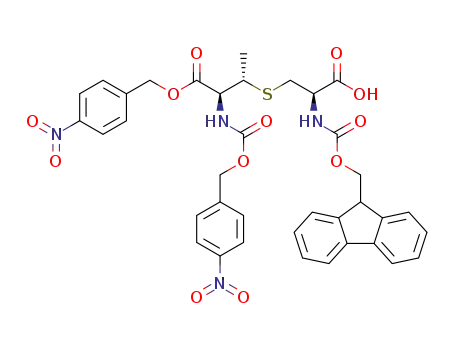 (5R,8S,9S)-1-(9H-fluoren-9-yl)-8-methyl-9-((4-nitrobenzyloxy)carbonyl)-13-(4-nitrophenyl)-3,11-dioxo-2,12-dioxa-7-thia-4,10-diazatridecane-5-carboxylic acid