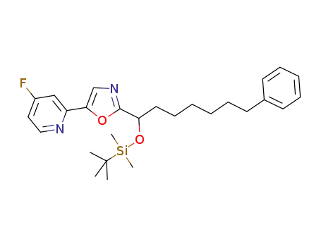 Molecular Structure of 935265-48-8 (2-(1-(tert-butyldimethylsilyloxy)-7-phenylheptyl)-5-(4-fluoropyridin-2-yl)oxazole)