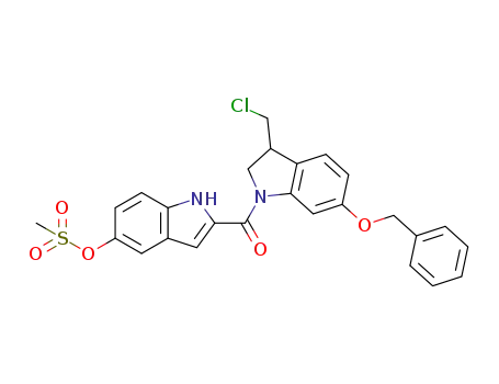 5-benzyloxy-1-chloromethyl-1,2-dihydro-3-[(5-methylsulfonyloxy-1H-indol-2-yl)carbonyl]indoline