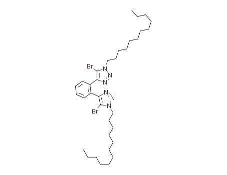 Molecular Structure of 1310741-01-5 (1,2-bis(5-bromo-1-dodecyl-1H-1,2,3-triazol-4-yl)benzene)