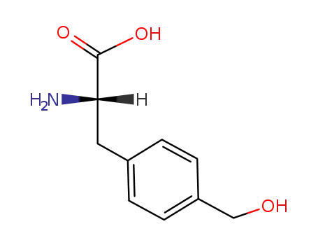 Molecular Structure of 15720-17-9 (4-(HYDROXYMETHYL)-D-PHENYLALANINE)