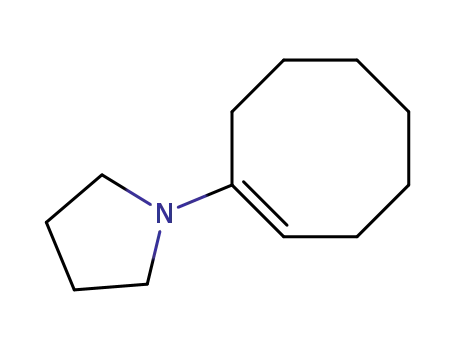 Molecular Structure of 942-81-4 (N-(1-CYCLOOCTEN-1-YL)PYRROLIDINE)