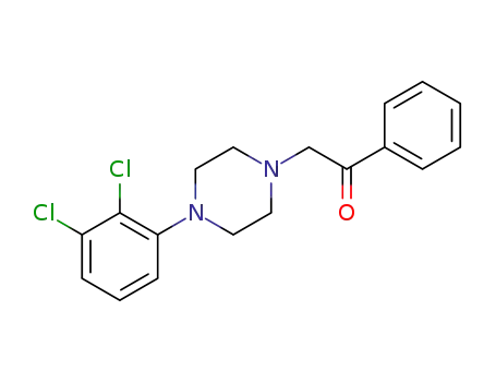 Molecular Structure of 1184171-35-4 (2-(4-(2,3-dichlorophenyl)piperazin-1-yl)-1-phenylethanone)