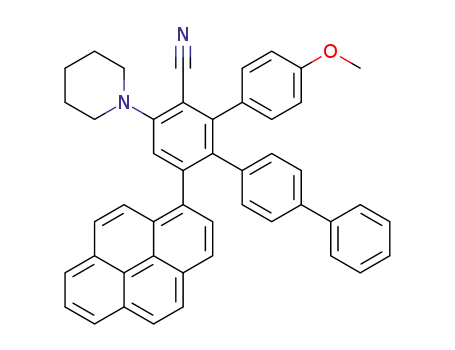 3-(biphenyl-4-yl)-2-(4-methoxyphenyl)-6-(piperidin-1-yl)-4-(pyren-1-yl)benzonitrile