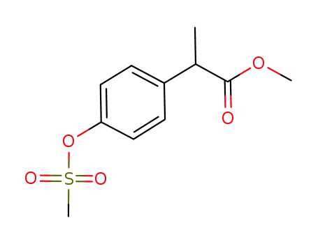 Molecular Structure of 946073-01-4 (methyl 2-{4-[(methylsulfonyl)oxy]phenyl}propanoate)