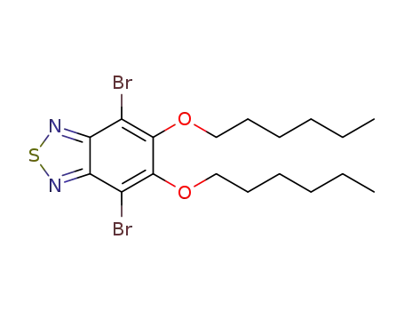 Molecular Structure of 1190978-94-9 (4,7-dibroMo-5,6-bis(hexyloxy)benzo[c][1,2,5]thiadiazole)