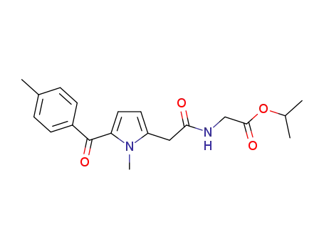 Molecular Structure of 1207070-76-5 (1-methyl-5-p-toluoylpyrrole-2-acetamidoacetic acid isopropyl alcohol ester)