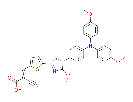 3-(5-(5-(4-(bis(4-methoxyphenyl)amino)phenyl)-4-methoxythiazol-2-yl)thiophen-2-yl)-2-cyanoacrylic acid